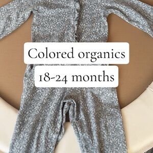 Colored Organics Gray Floral one piece jumpsuit